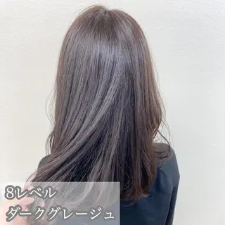 セミロング カラー ヘアアレンジ 🪞official THREE 横浜🎀のヘアスタイル