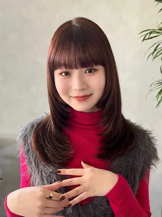 セミロング カラー ❤️ショートカット ・顔周りカット❤️のヘアスタイル
