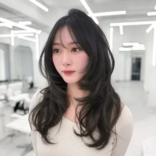 ロング カラー 韓国レイヤー× 顔まわり🕊️テルのヘアスタイル