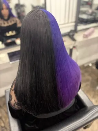 ロング カラー 新宿💜ブリーチ 🩷HIKARUのヘアスタイル