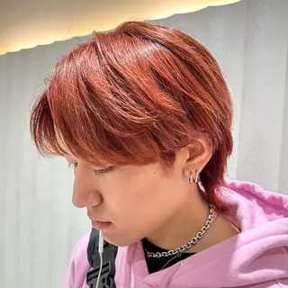 カラー パーマ メンズ 曲がる縮毛矯正/メン ズカット髪質改善のヘアスタイル