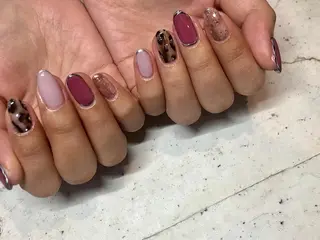 ネイル 韓国/ワンホン/長さ 出しつけ放題🎀のネイルデザイン