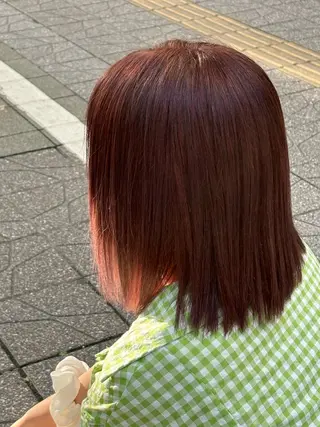 セミロング カラー 🍓ブリーチカラー 🎀nene🍓のヘアスタイル