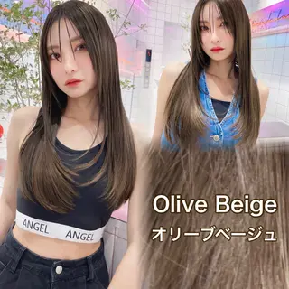 ロング ブリーチなし 透明感カラー/艶髪のヘアスタイル