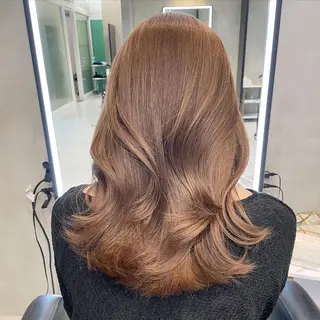 ミディアム 韓国✖️網紅🖤 パーマYURIYAのヘアスタイル