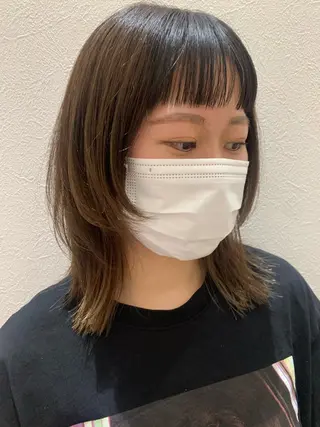 ミディアム カラー hubhair レイヤー/透明感のヘアスタイル