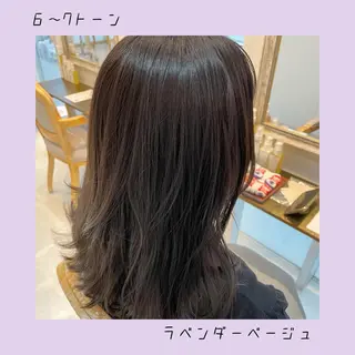 セミロング カラー 澤崎 智代のヘアスタイル
