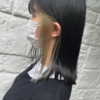 ミディアム カラー カジュアルを女っぽく 𝗮𝘆𝗮𝗰𝗼のヘアスタイル