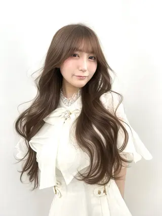 ロング カラー 盛れる顔周り✨韓国式 レイヤーkanatoのヘアスタイル
