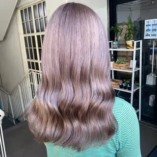 セミロング カラー ヘアアレンジ 🌟🍒ハイトーン 韓国ヘア/ユウミのヘアスタイル