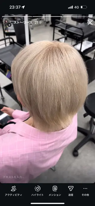 ショート カラー 野口 楓華のヘアスタイル