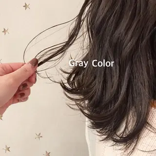 セミロング カラー 市川 千夏のヘアスタイル