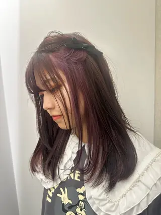 セミロング カラー 韓国ヘアメンズ・レデ ィース特化ミクのヘアスタイル