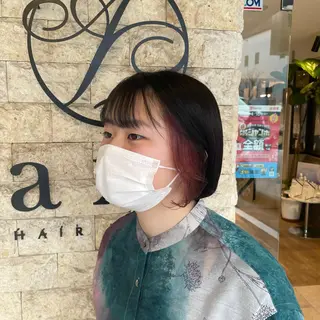 ミディアム カラー アクストスタイル川勝 しずかのヘアスタイル