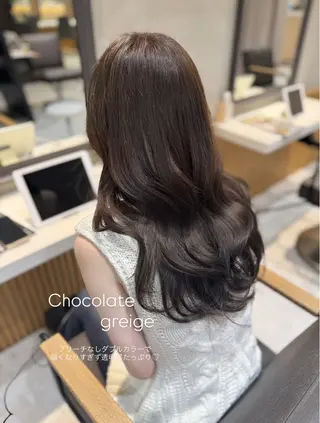 ロング カラー ヘアセット/レイヤー 赤み消し/はるかのヘアスタイル