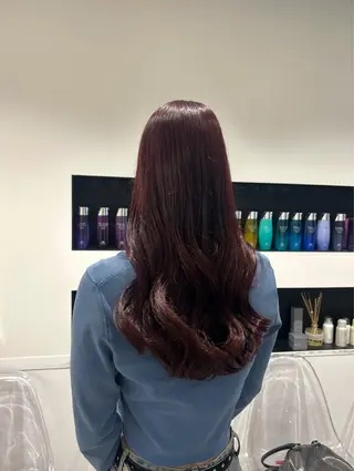 ロング カラー himari💜 酸性ストレートのヘアスタイル