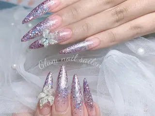 ネイル エツメ💅 長さ出し🎀デザインのネイルデザイン