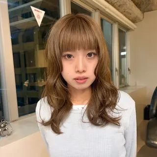 ミディアム やはらりの/ 透明感カラーのヘアスタイル