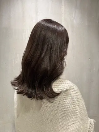 セミロング カラー 透明感カラー 天羅のヘアスタイル