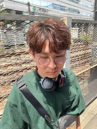 ショート カラー パーマ メンズ 本場韓国ヘア/韓国風 メンズヘア　須田龍世のヘアスタイル