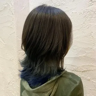 ミディアム カラー 菅沢 奈生のヘアスタイル