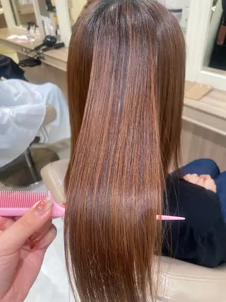 ロング パーマ 韓国ヘアメイク🎀/ 縮毛矯正✨山本媛香のヘアスタイル