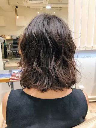 ミディアム パーマ ❏アンニュイパーマ 川原畑 拓也❏のヘアスタイル