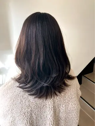 セミロング 阿部 雲母のヘアスタイル