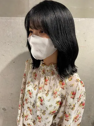 ミディアム カラー 外国人対応 佐久間のヘアスタイル