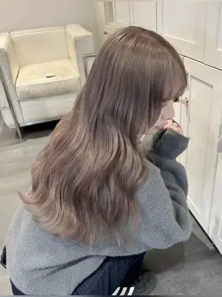 ロング カラー ✨ ラフィス川崎✨ しゅけ髪質改善カラーのヘアスタイル