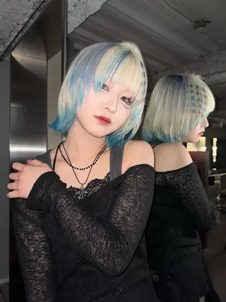 ミディアム カラー デザインカラー /rioのヘアスタイル