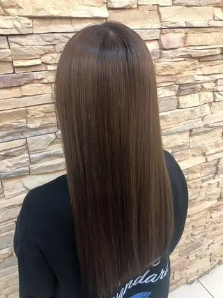 ロング 福岡縮毛矯正✨️ ストレート 向井和輝のヘアスタイル