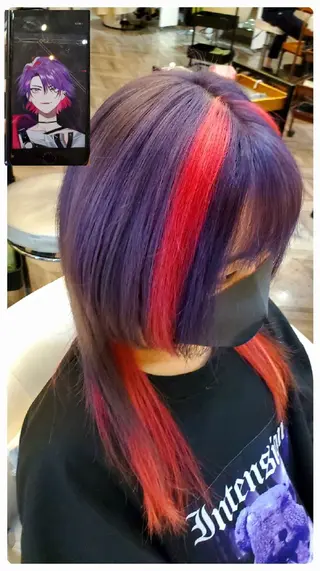 セミロング カラー 小島　崇義 ブリーチお任せ下さいのヘアスタイル