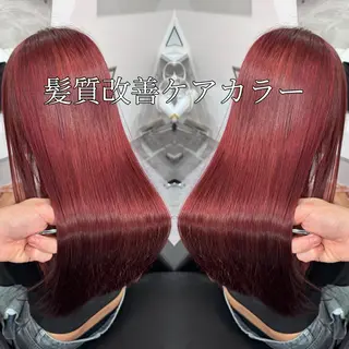 ロング カラー 艶感ケアカラー🪞 髪質改善🪞城のヘアスタイル