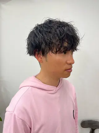 ショート カラー パーマ ヘアアレンジ メンズ 💎髪質改善特化💎 RUITOのヘアスタイル