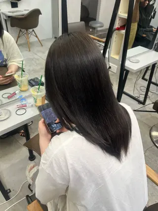 ロング カラー 透明感×艶カラー ✨️美髪縮毛🍒リオのヘアスタイル