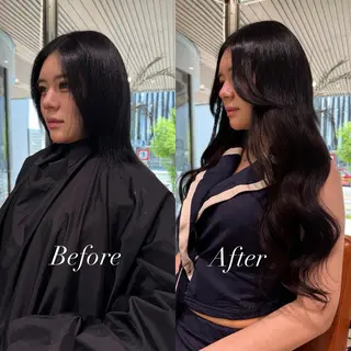ロング カラー シールエクステ特化 ハイトーン、NANAのヘアスタイル