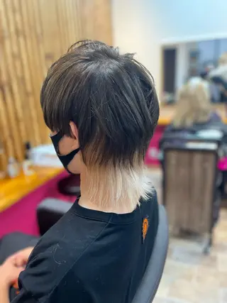 ショート メンズ ヘアカラー&縮毛矯正 STAR☆RIVERのヘアスタイル