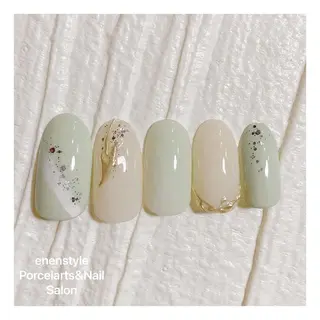 ミディアム ネイル 🐾enen style 🐾のネイルデザイン