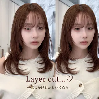 ミディアム レイヤー/髪質改善 🌼manamiのヘアスタイル