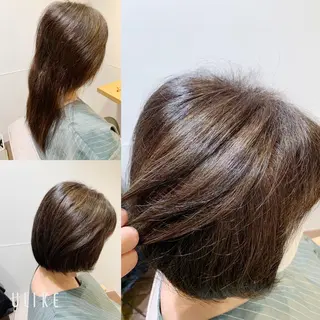 ショート カラー 透明感カラー ボブ/ 直感カラー診断のヘアスタイル