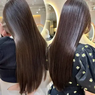ミディアム ❤️縮毛矯正❤️ 髪質改善❤️平野実花のヘアスタイル