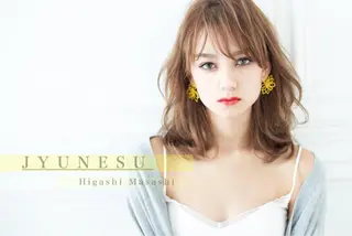 ミディアム カラー パーマ ヘアアレンジ ひがし まさし JYUNESU副代表のヘアスタイル
