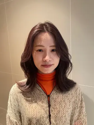 ミディアム カラー 縮毛矯正/レイヤー 🌙児玉光瑠のヘアスタイル