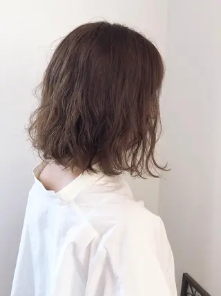 ミディアム パーマ 松田 みのりのヘアスタイル