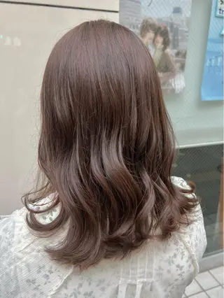セミロング カラー 艶髪 ♡tomiのヘアスタイル