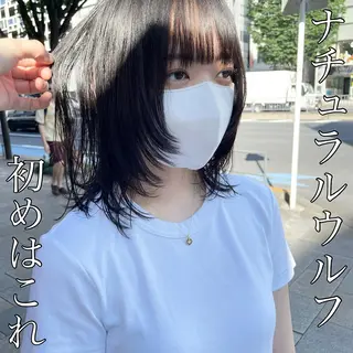 セミロング 🐺ウルフ/レイヤー カット/高嶋湧大のヘアスタイル