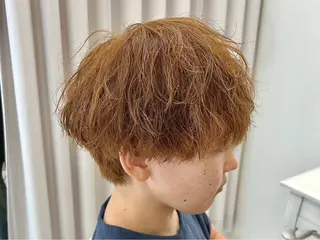 ショート センターパート 韓国ヘア・綾也のヘアスタイル