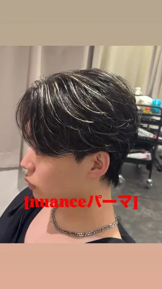 ショート カラー パーマ メンズ 河合 倖宏のヘアスタイル