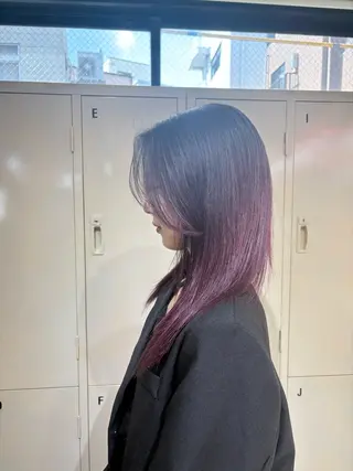 セミロング カラー 🧤高明度ハイトーン 🧤莉音のヘアスタイル